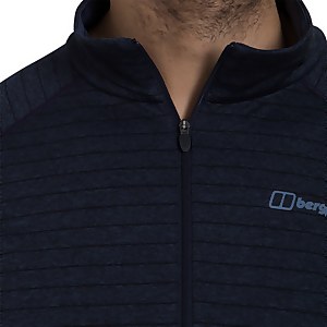 Men's Thermal Tech Tee Long Sleeve Zip Baselayer - Blue