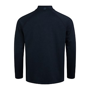 Men's Thermal Tech Tee Long Sleeve Zip Baselayer - Blue