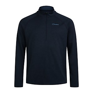 Men's Thermal Tech Tee Long Sleeve Zip Baselayer - Blue
