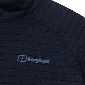 Men's Thermal Tech Tee Long Sleeve Zip Baselayer - Blue