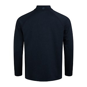 Men's Thermal Tech Tee Long Sleeve Zip Baselayer - Blue