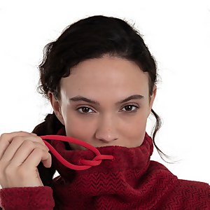 Women's Canvey Half Zip Fleece - Black / Red