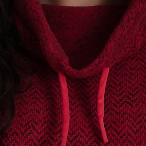 Women's Canvey Half Zip Fleece - Black / Red