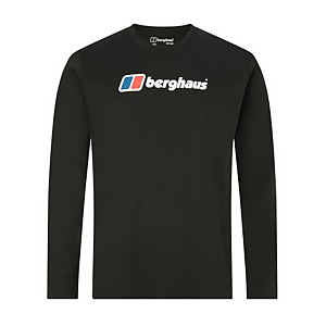 Men's Berghaus Large Logo Long Sleeve T-Shirt - Black