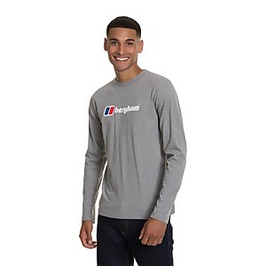 Men's Berghaus Large Logo Long Sleeve T-Shirt - Dark Grey