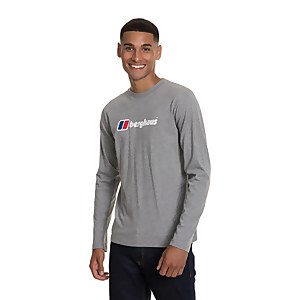 Men's Berghaus Large Logo Long Sleeve T-Shirt - Dark Grey