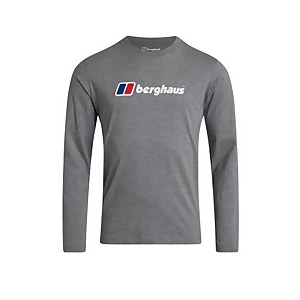 Men's Berghaus Large Logo Long Sleeve T-Shirt - Dark Grey
