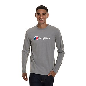 Men's Berghaus Large Logo Long Sleeve T-Shirt - Dark Grey