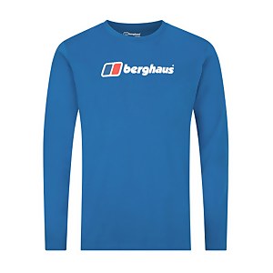 Men's Berghaus Large Logo Long Sleeve T-Shirt - Blue