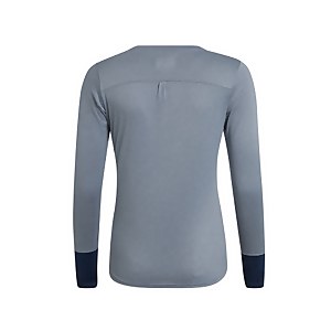 Women's Explorer Tech Tee Long Sleeve Crew - Grey / Blue