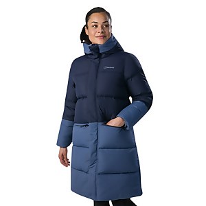 Women's Combust Reflect Long Down Insulated Jacket - Blue