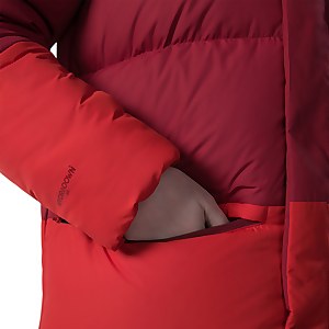 Women's Combust Reflect Long Down Insulated Jacket - Red