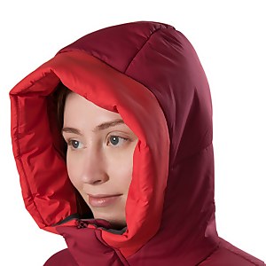 Women's Combust Reflect Long Down Insulated Jacket - Red