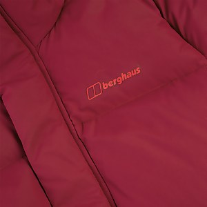 Women's Combust Reflect Long Down Insulated Jacket - Red
