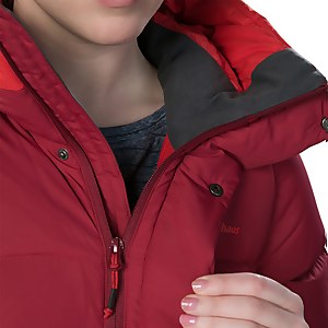 Women's Combust Reflect Long Down Insulated Jacket - Red