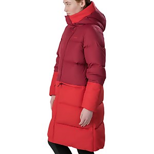Women's Combust Reflect Long Down Insulated Jacket - Red