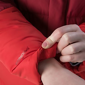 Women's Combust Reflect Long Down Insulated Jacket - Red