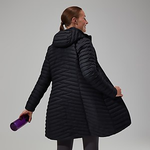 Nula Micro Long Jacken für Damen - Schwarz