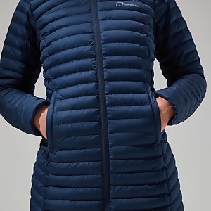 Nula Micro Long Jacken für Damen - Dunkelblau