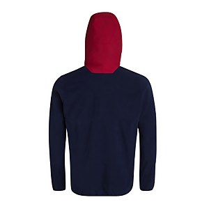 Men's Aslam Hooded Half Zip Fleece - Navy / Red