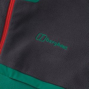 Men's Aslam Hooded Half Zip Fleece - Grey/ Green