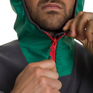 Men's Aslam Hooded Half Zip Fleece - Grey/ Green