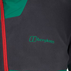 Men's Aslam Hooded Half Zip Fleece - Grey/ Green