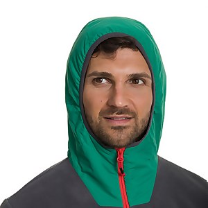 Men's Aslam Hooded Half Zip Fleece - Grey/ Green