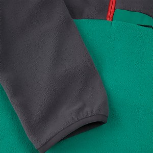 Men's Aslam Hooded Half Zip Fleece - Grey/ Green