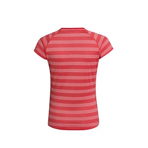 Women's Stripe Tech Tee 2.0 - Red