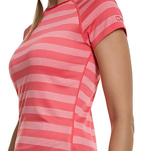 Women's Stripe Tech Tee 2.0 - Red