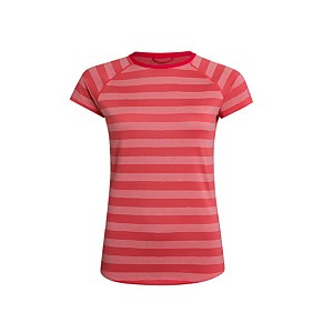 Women's Stripe Tech Tee 2.0 - Red - 8