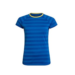 Women's Stripe Tech Tee 2.0 - Blue - 8