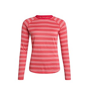 Women's Stripe Tech Tee 2.0 - Red - 8