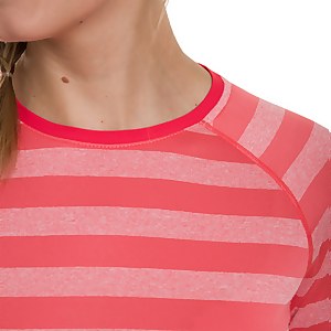 Women's Stripe Tech Tee 2.0 - Red