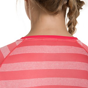 Women's Stripe Tech Tee 2.0 - Red