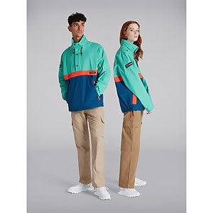 Unisex Ski Smock 86 Half Zip - Gumdrop Green/Gibraltar Sea/Digital Glow