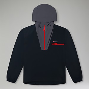 Unisex Wind Shirt 90 Half Zip - Black/Grey
