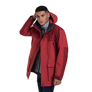 Men's Breccan Interactive Parka Waterproof Jacket - Red / Brown