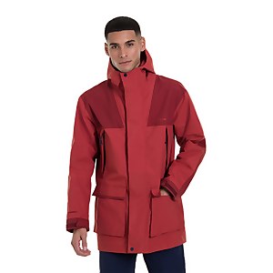 Men's Breccan Interactive Parka Waterproof Jacket - Red / Brown