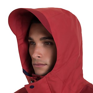 Men's Breccan Interactive Parka Waterproof Jacket - Red / Brown