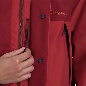 Men's Breccan Interactive Parka Waterproof Jacket - Red / Brown