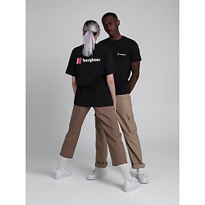 Unisex Heritage Front and Back Logo Tee - Black - XS