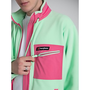 Unisex Ascent 91 Fleece - Light Green / Pink