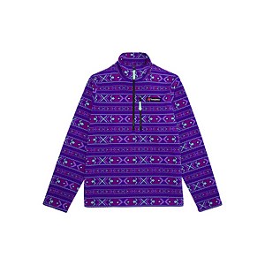 Unisex Prism Printed Half Zip Fleece - Aztec Deep Blue