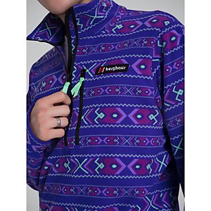 Unisex Prism Printed Half Zip Fleece - Aztec Deep Blue