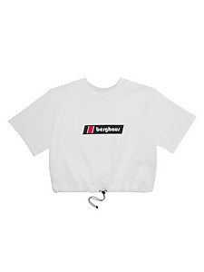 Women's Cropped Short Sleeve Tee - White - XS