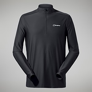 Men's 24/7 Tech Tee Long Sleeve Half Zip - Black