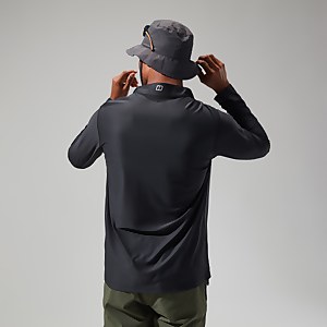 Men's 24/7 Tech Tee Long Sleeve Half Zip - Black