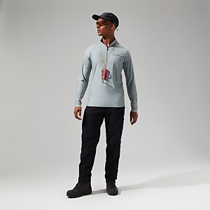 Men's 24/7 Tech Tee Long Sleeve Half Zip - Grey